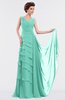 ColsBM Tessa Mint Green Romantic Sleeveless Zip up Chiffon Floor Length Tiered Bridesmaid Dresses