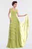 ColsBM Tessa Pistachio Romantic Sleeveless Zip up Chiffon Floor Length Tiered Bridesmaid Dresses