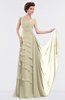 ColsBM Tessa Putty Romantic Sleeveless Zip up Chiffon Floor Length Tiered Bridesmaid Dresses
