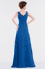 ColsBM Tessa Royal Blue Romantic Sleeveless Zip up Chiffon Floor Length Tiered Bridesmaid Dresses