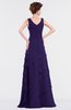 ColsBM Tessa Royal Purple Romantic Sleeveless Zip up Chiffon Floor Length Tiered Bridesmaid Dresses