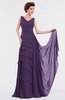 ColsBM Tessa Violet Romantic Sleeveless Zip up Chiffon Floor Length Tiered Bridesmaid Dresses