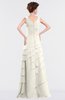 ColsBM Tessa Whisper White Romantic Sleeveless Zip up Chiffon Floor Length Tiered Bridesmaid Dresses