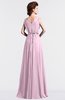 ColsBM Cordelia Baby Pink Vintage A-line Sleeveless Chiffon Floor Length Pleated Bridesmaid Dresses