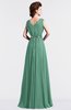 ColsBM Cordelia Beryl Green Vintage A-line Sleeveless Chiffon Floor Length Pleated Bridesmaid Dresses