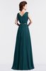 ColsBM Cordelia Blue Green Vintage A-line Sleeveless Chiffon Floor Length Pleated Bridesmaid Dresses