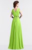 ColsBM Cordelia Bright Green Vintage A-line Sleeveless Chiffon Floor Length Pleated Bridesmaid Dresses