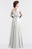 ColsBM Cordelia Cloud White Vintage A-line Sleeveless Chiffon Floor Length Pleated Bridesmaid Dresses