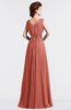 ColsBM Cordelia Crabapple Vintage A-line Sleeveless Chiffon Floor Length Pleated Bridesmaid Dresses