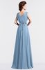 ColsBM Cordelia Dusty Blue Vintage A-line Sleeveless Chiffon Floor Length Pleated Bridesmaid Dresses