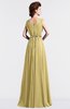 ColsBM Cordelia Gold Vintage A-line Sleeveless Chiffon Floor Length Pleated Bridesmaid Dresses