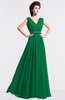 ColsBM Cordelia Green Vintage A-line Sleeveless Chiffon Floor Length Pleated Bridesmaid Dresses