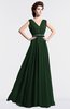 ColsBM Cordelia Hunter Green Vintage A-line Sleeveless Chiffon Floor Length Pleated Bridesmaid Dresses