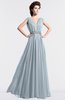 ColsBM Cordelia Illusion Blue Vintage A-line Sleeveless Chiffon Floor Length Pleated Bridesmaid Dresses