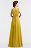 ColsBM Cordelia Lemon Curry Vintage A-line Sleeveless Chiffon Floor Length Pleated Bridesmaid Dresses