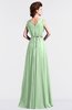 ColsBM Cordelia Light Green Vintage A-line Sleeveless Chiffon Floor Length Pleated Bridesmaid Dresses