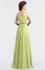 ColsBM Cordelia Lime Green Vintage A-line Sleeveless Chiffon Floor Length Pleated Bridesmaid Dresses