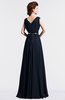 ColsBM Cordelia Navy Blue Vintage A-line Sleeveless Chiffon Floor Length Pleated Bridesmaid Dresses