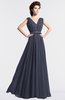 ColsBM Cordelia Nightshadow Blue Vintage A-line Sleeveless Chiffon Floor Length Pleated Bridesmaid Dresses