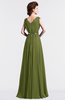 ColsBM Cordelia Olive Green Vintage A-line Sleeveless Chiffon Floor Length Pleated Bridesmaid Dresses