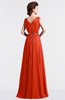 ColsBM Cordelia Persimmon Vintage A-line Sleeveless Chiffon Floor Length Pleated Bridesmaid Dresses
