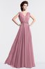 ColsBM Cordelia Rosebloom Vintage A-line Sleeveless Chiffon Floor Length Pleated Bridesmaid Dresses