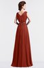 ColsBM Cordelia Rust Vintage A-line Sleeveless Chiffon Floor Length Pleated Bridesmaid Dresses