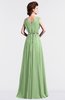 ColsBM Cordelia Sage Green Vintage A-line Sleeveless Chiffon Floor Length Pleated Bridesmaid Dresses