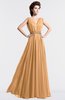 ColsBM Cordelia Salmon Buff Vintage A-line Sleeveless Chiffon Floor Length Pleated Bridesmaid Dresses