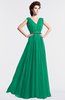 ColsBM Cordelia Sea Green Vintage A-line Sleeveless Chiffon Floor Length Pleated Bridesmaid Dresses