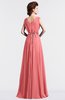 ColsBM Cordelia Shell Pink Vintage A-line Sleeveless Chiffon Floor Length Pleated Bridesmaid Dresses