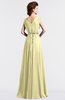ColsBM Cordelia Soft Yellow Vintage A-line Sleeveless Chiffon Floor Length Pleated Bridesmaid Dresses