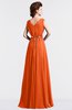 ColsBM Cordelia Tangerine Vintage A-line Sleeveless Chiffon Floor Length Pleated Bridesmaid Dresses