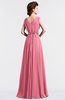 ColsBM Cordelia Watermelon Vintage A-line Sleeveless Chiffon Floor Length Pleated Bridesmaid Dresses