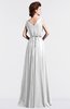 ColsBM Cordelia White Vintage A-line Sleeveless Chiffon Floor Length Pleated Bridesmaid Dresses