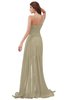 ColsBM Paige Candied Ginger Romantic One Shoulder Sleeveless Brush Train Ruching Bridesmaid Dresses
