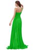 ColsBM Paige Classic Green Romantic One Shoulder Sleeveless Brush Train Ruching Bridesmaid Dresses