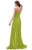 ColsBM Paige Green Oasis Romantic One Shoulder Sleeveless Brush Train Ruching Bridesmaid Dresses