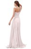 ColsBM Paige Light Pink Romantic One Shoulder Sleeveless Brush Train Ruching Bridesmaid Dresses