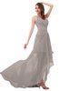ColsBM Paige Mushroom Romantic One Shoulder Sleeveless Brush Train Ruching Bridesmaid Dresses