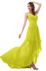 ColsBM Paige Sulphur Spring Romantic One Shoulder Sleeveless Brush Train Ruching Bridesmaid Dresses