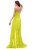 ColsBM Paige Sulphur Spring Romantic One Shoulder Sleeveless Brush Train Ruching Bridesmaid Dresses