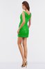 ColsBM Chaya Classic Green Elegant Sheath Sleeveless Zipper Mini Ruching Bridesmaid Dresses