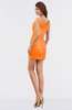 ColsBM Chaya Orange Elegant Sheath Sleeveless Zipper Mini Ruching Bridesmaid Dresses