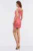 ColsBM Chaya Shell Pink Elegant Sheath Sleeveless Zipper Mini Ruching Bridesmaid Dresses