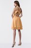 ColsBM Estelle Apricot Modest A-line One Shoulder Criss-cross Straps Short Ruching Bridesmaid Dresses