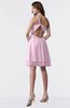 ColsBM Estelle Baby Pink Modest A-line One Shoulder Criss-cross Straps Short Ruching Bridesmaid Dresses