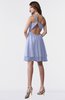 ColsBM Estelle Blue Heron Modest A-line One Shoulder Criss-cross Straps Short Ruching Bridesmaid Dresses