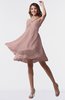 ColsBM Estelle Blush Pink Modest A-line One Shoulder Criss-cross Straps Short Ruching Bridesmaid Dresses