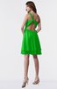 ColsBM Estelle Classic Green Modest A-line One Shoulder Criss-cross Straps Short Ruching Bridesmaid Dresses